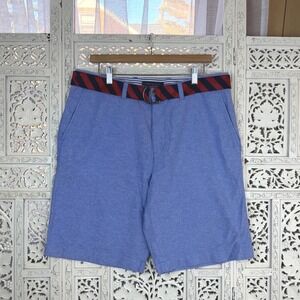 Tommy Hilfiger Blue Shorts with Belt NEW Mens 36 Preppy Casual Luxury‎ Coastal